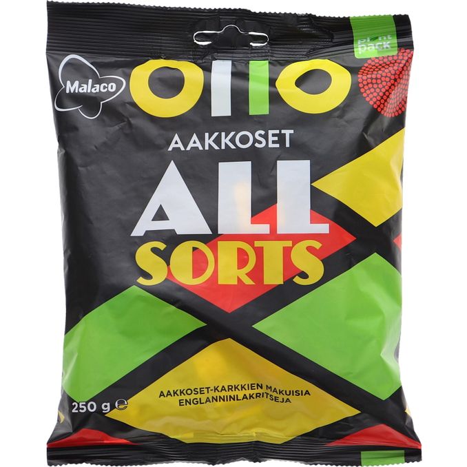 Malaco Allsorts Aakkoset Makeissekoitus