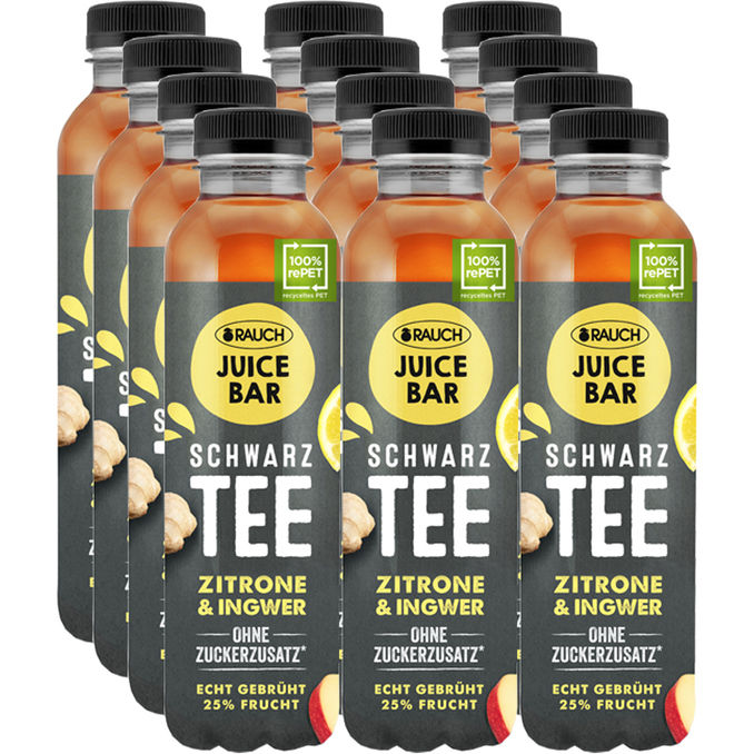 Rauch Schwarztee Zitrone & Ingwer, 12er Pack (EINWEG) zzgl. Pfand