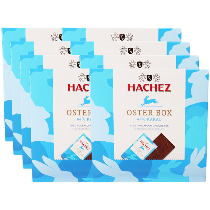 Hachez Oster Box Edelvollmilch, 8er Pack