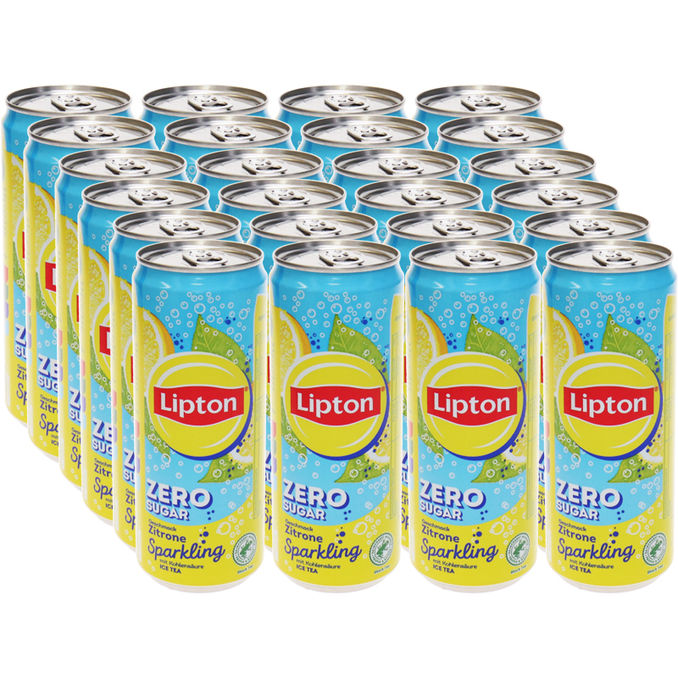 Lipton Sparkling Eistee Classic Zero Zitrone, 24er Pack (EINWEG) zzgl. Pfand