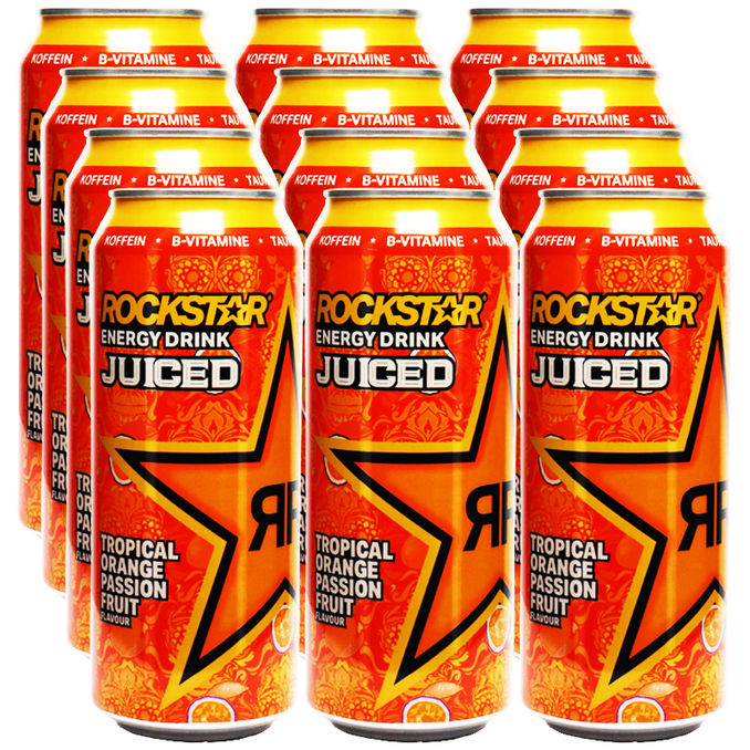 Rockstar Juiced Orange & Passionfruit, 12er Pack (EINWEG) zzgl. Pfand