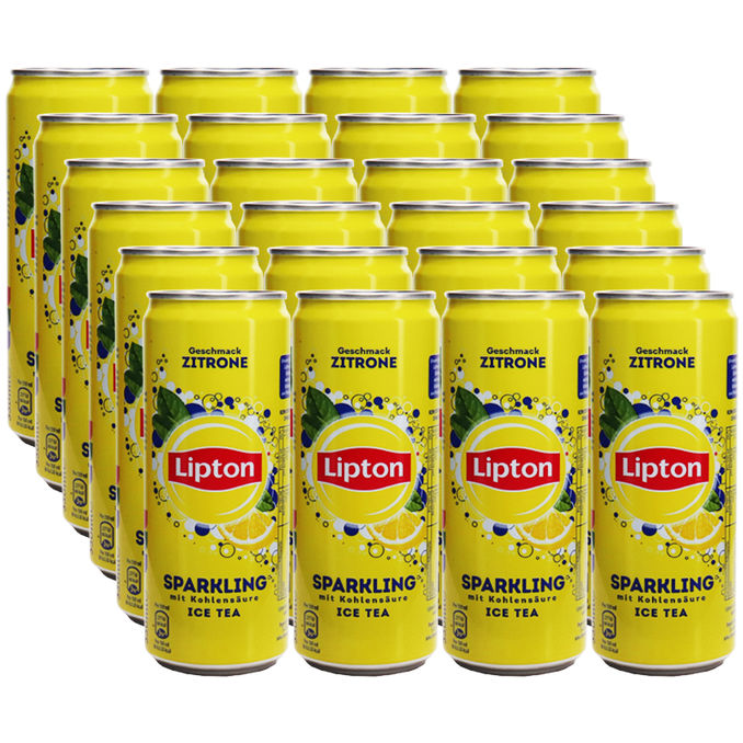 Lipton Sparkling Eistee Zitrone, 24er Pack (EINWEG) zzgl. Pfand