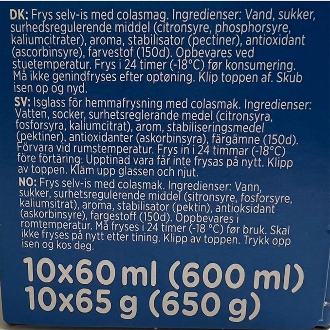 Sun Lolly Mehujää Cola