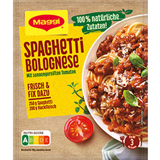 Maggi Spaghetti Bolognese mit sonnengereiften Tomaten