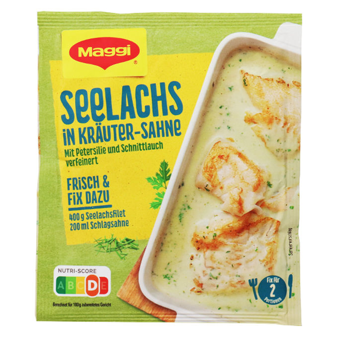 Maggi Seelachs in Kräuter-Sahne