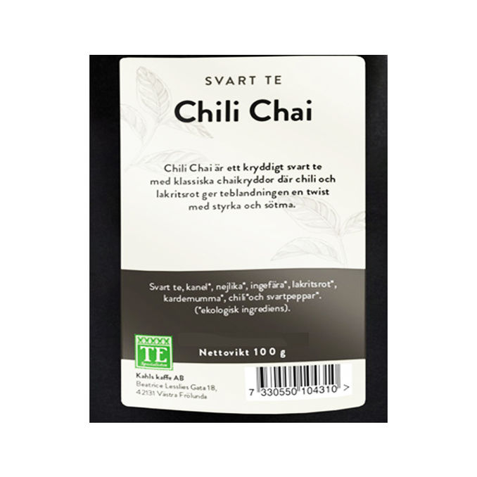 Näringsinnehåll Te Chili Chai 