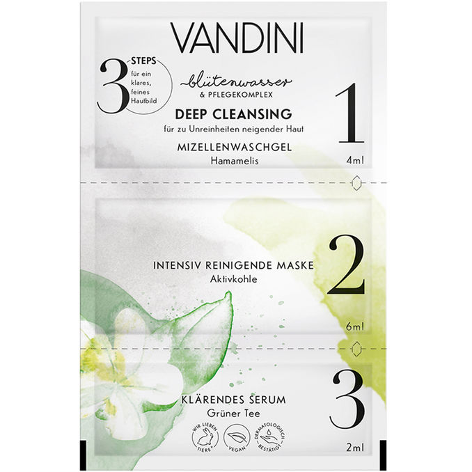 VANDINI 3-Step Gesichtspflege Deep Cleansing 