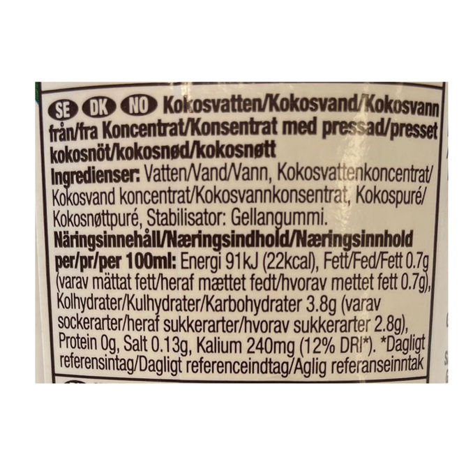 Vita Coco Kokosvatten Pressad
