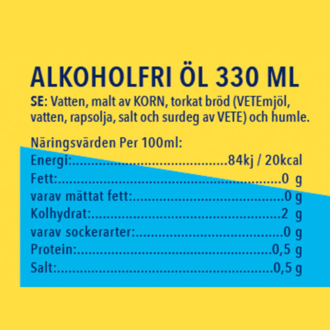 Näringsinnehåll Alkoholfri Öl 6-pack