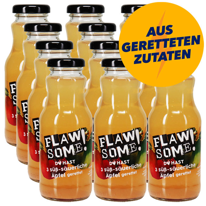 Flawsome! Süß-saurer Apfelsaft, 12er Pack