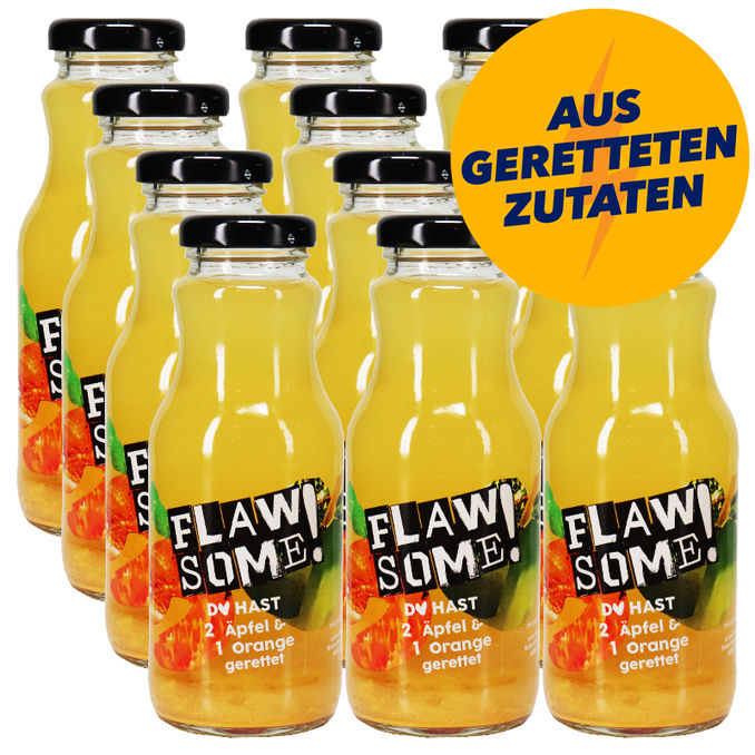 Flawsome! Apfel-Orangensaft, 12er Pack