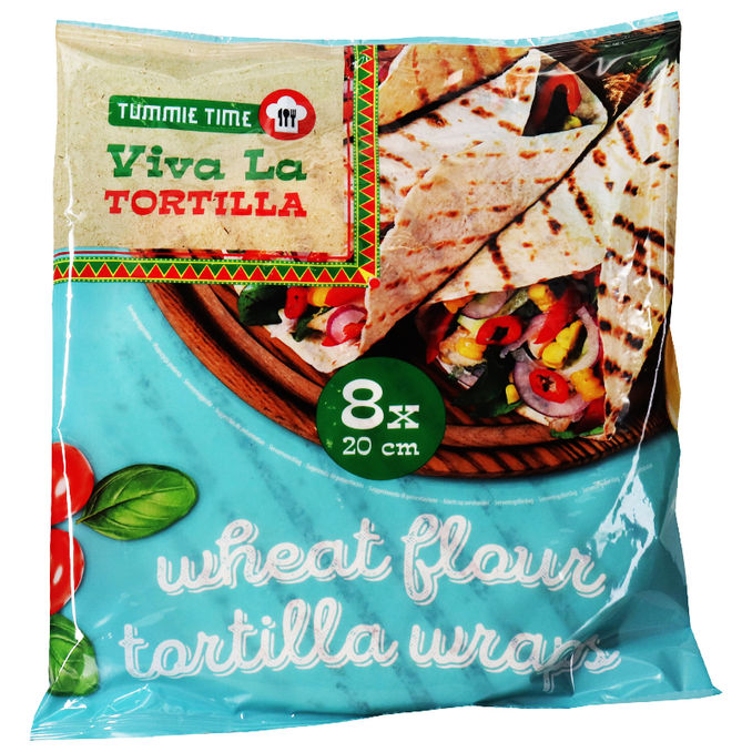 Tummie Time Weizenmehl Tortillas (klein), 8er Pack