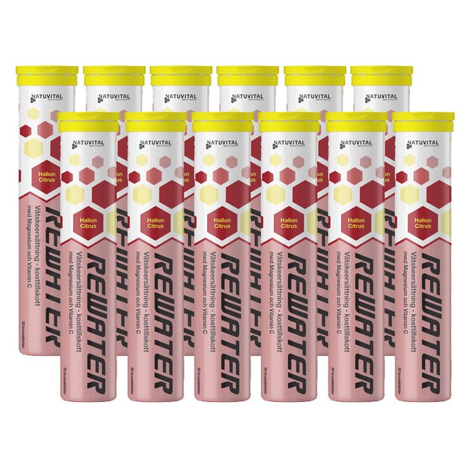 Natuvital ReWater Hallon/Citrus 12-pack
