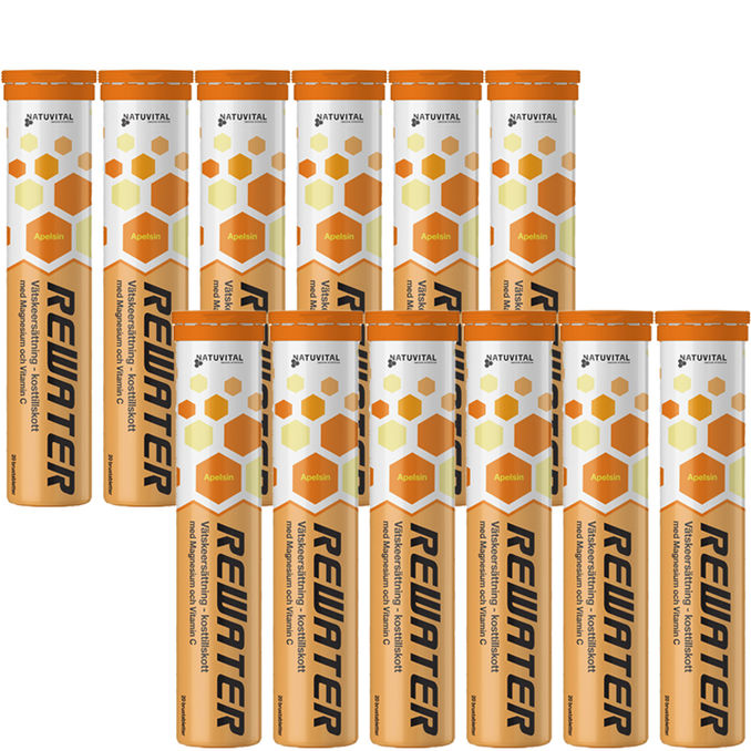 Natuvital Vätskeersättning Brus Apelsin 12-Pack