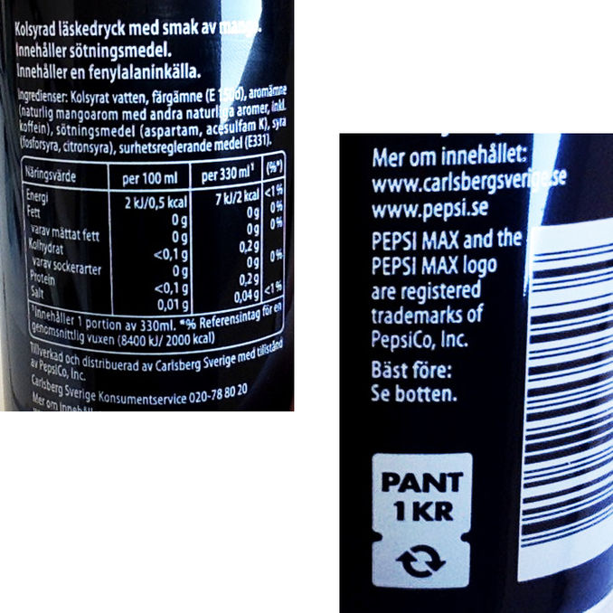 Pepsi Max Mango