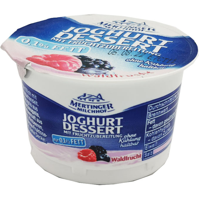 Mertinger Fruchtjoghurt Waldfrucht 0,1%