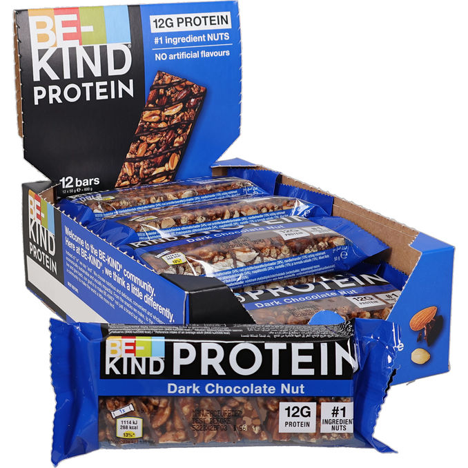 Be-kind Proteinbar Mörk Choklad Nötter 12-Pack
