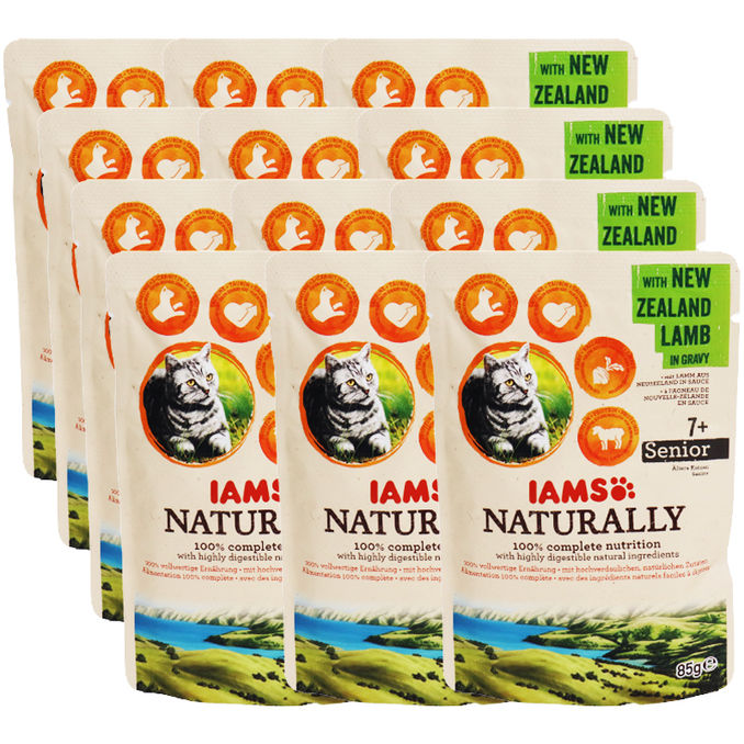 Iams Naturally Katzenfutter Senior, 12er Pack