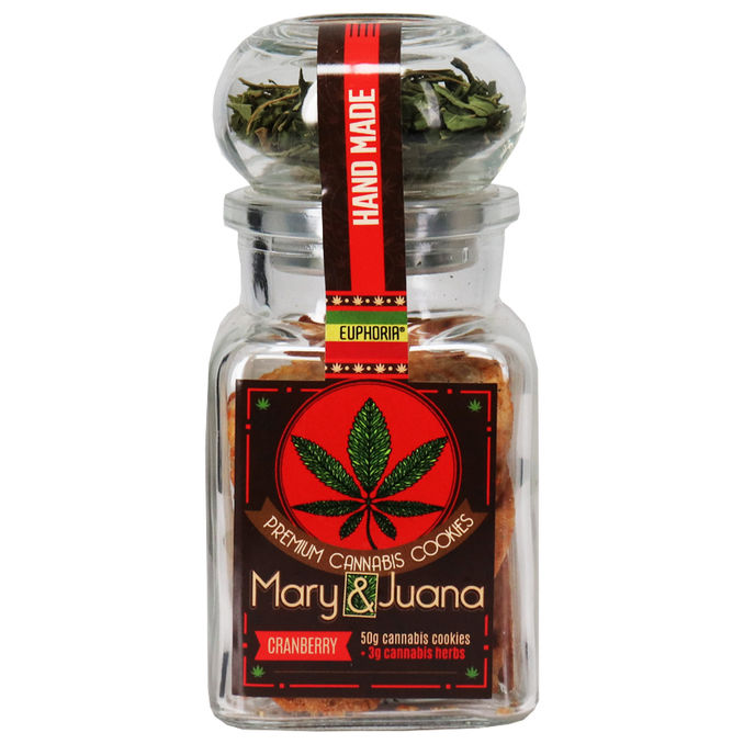 Euphoria Mary & Juana Premium Cannabis Cookies Cranberry