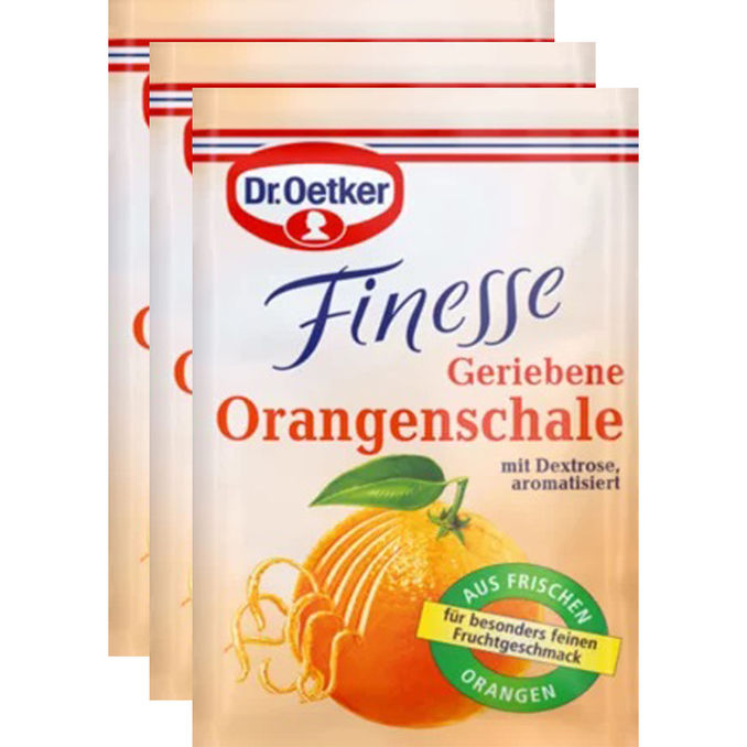 Dr. Oetker Geriebene Orangenschale, 3er Pack