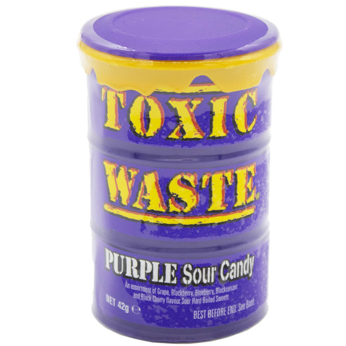 Toxic Waste Purple Drum Sour Candy 42g, 42g from Toxic Waste Motatos