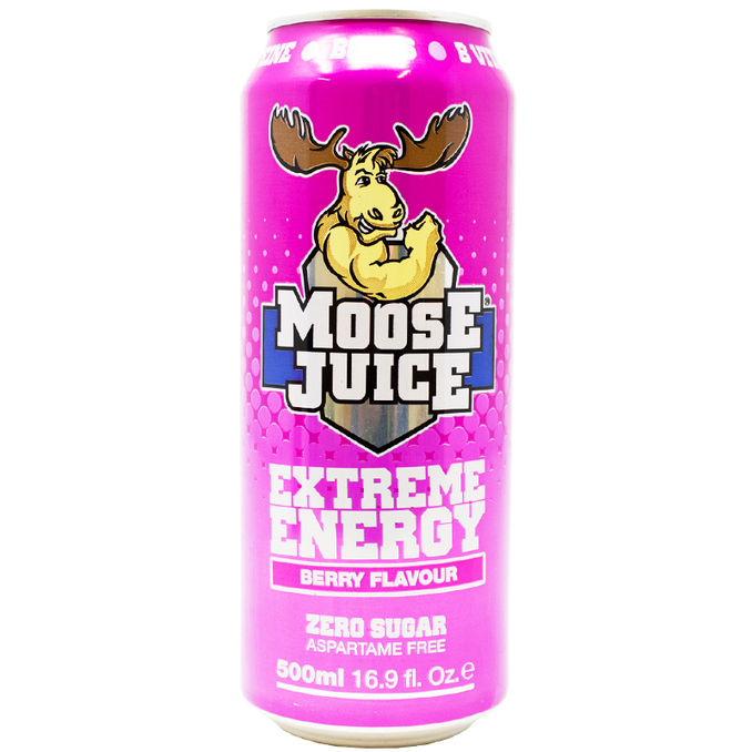 Moose Juice Extreme Energy Zero Sugar Berry 500ml , 500ML from Moose