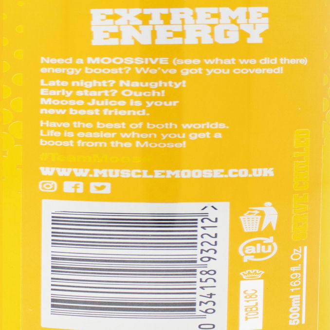 Moose Juice Extreme Energy Zero Surgar Tropical 500ml, 500ML from Moose