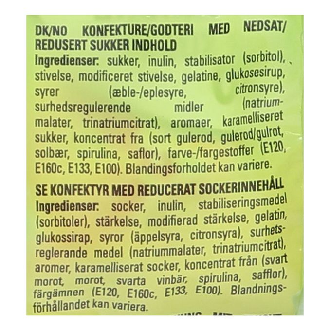 Malaco Gott & Blandat Supersur Mindre Socker