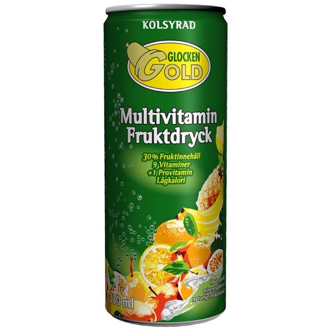 Glocken Gold Multivitamin Fruktdryck 33cl