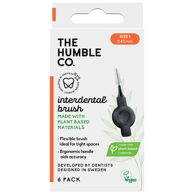 The Humble Co. Interdentalbürsten Orange (0,45mm), 6er Pack