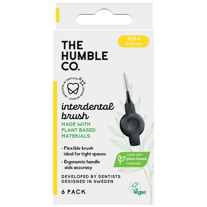 The Humble Co. Interdentalbürsten Gelb (0,70mm), 6er Pack