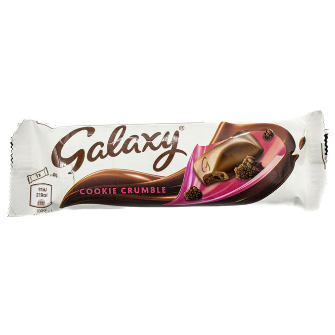 Galaxy Cookie Crumble Chocolate Bar 40g, 40g from Mars Motatos