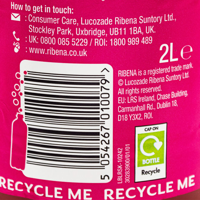 Ribena Sparkling Raspberry 2L, 2L from RIBENA Motatos