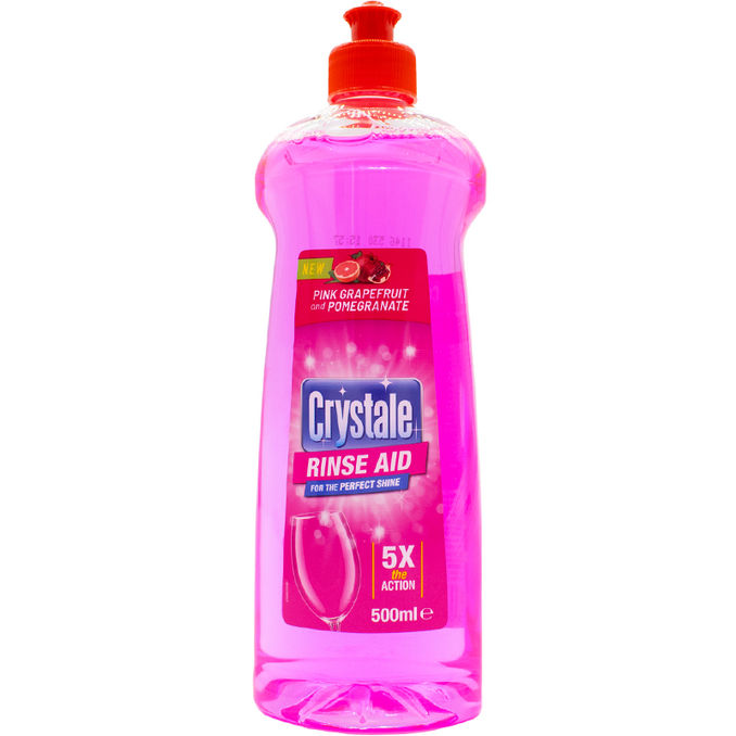 Crystale Dishwasher Rinse Aid Pink Grapefruit & Pomegranate 500ml, 500ML from Crystale Motatos