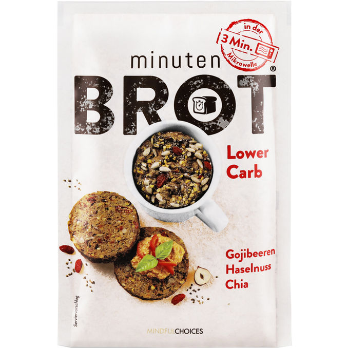 Minutenbrot Lower Carb Tüte