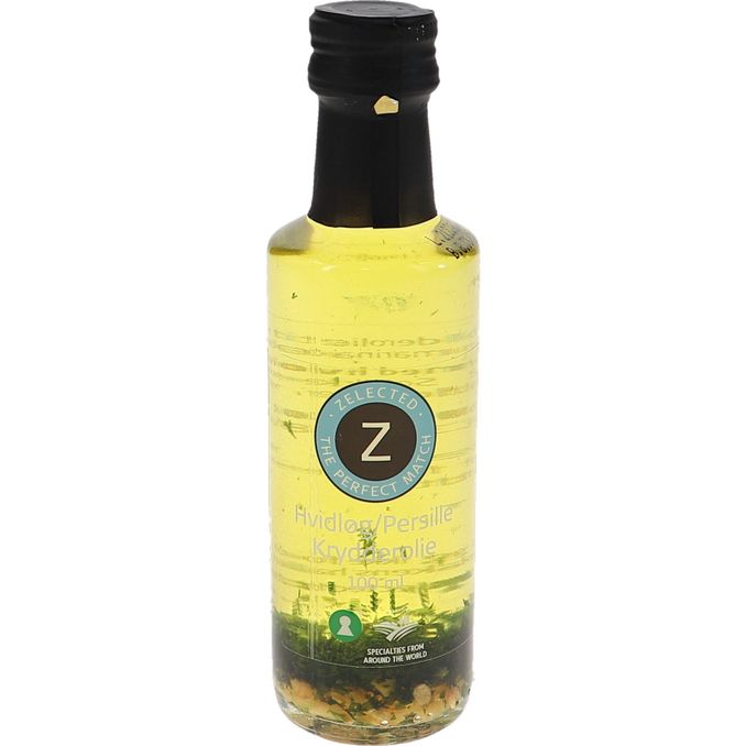 Zelected foods Krydderolie Hvidløg & Persille