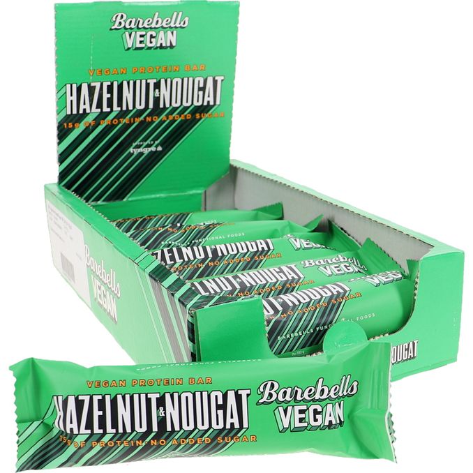 Barebells Protein Bars Vegan Hazelnut & Nougat 12-pack