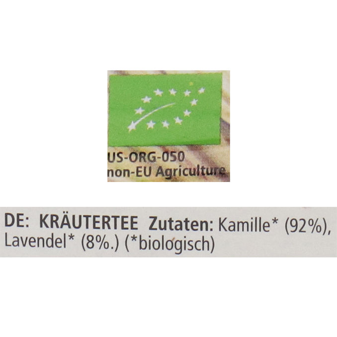 Zutaten & Nährwerte: BIO Kräutertee Kamille & Lavendel