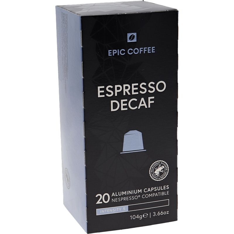 Epic Coffee Espresso 5 kapsler koffeinfri, 104 g fra Epic Coffe |