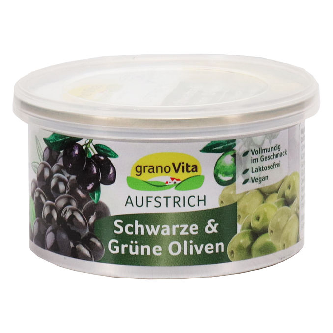 GranoVITA Aufstrich Schwarze & Grüne Oliven