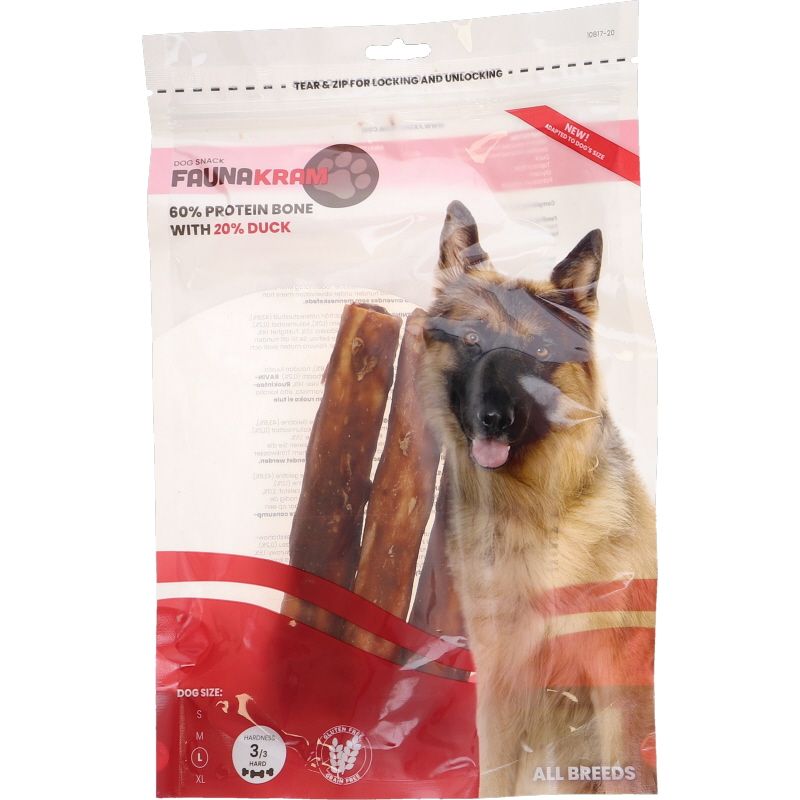 Hunde Tyggeben Proteinknogle M. And, 200g Fra Faunakram | Motatos