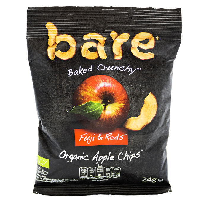 Bare Fruit Organic Fuji & Reds Apple chips 24g pack, 24G from Bare