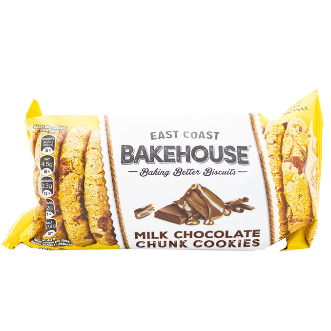 East Coast Bakehouse Milk Chocolate Chunk Cookies x 8 pack, 160g, 8 x