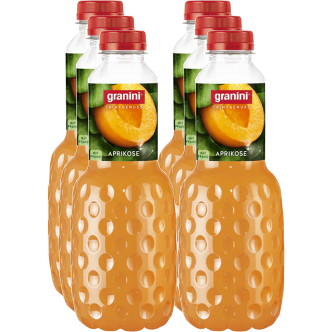 granini Trinkgenuss Aprikose, 6er Pack (EINWEG) zzgl. Pfand