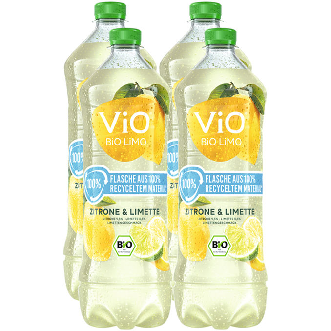 Vio BIO Limonade Zitrone-Limette, 4er Pack (EINWEG) zzgl. Pfand