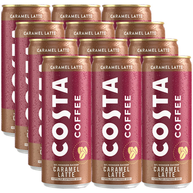Costa Coffee Caramel Latte, 12er Pack (EINWEG) zzgl. Pfand