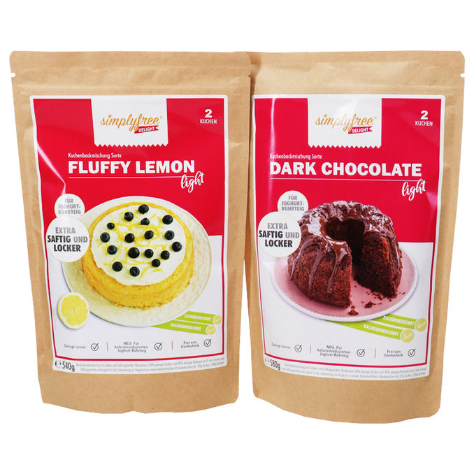 simplyfree Kuchenbackmischung Fluffy Lemon Light & Dark Chocolate Light