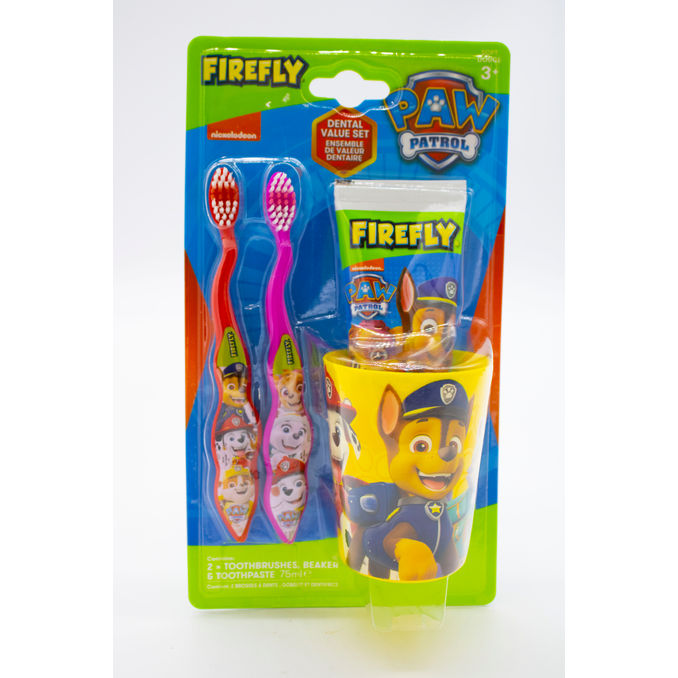 Firefly Paw Patrol 2 Toothbrushes, Beaker & Toothpaste, (2X Toothbrush ...