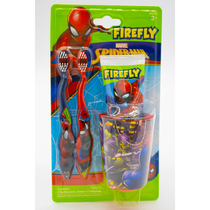 Firefly Marvel Spiderman Dental Set 4pc Set, Spiderman Dental Set 4Pc