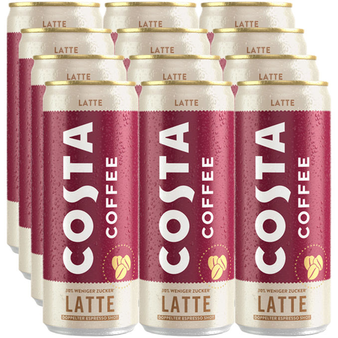 Costa Coffee Latte, 12er Pack (EINWEG) zzgl. Pfand
